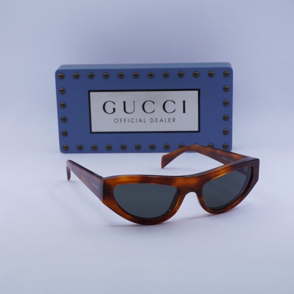 Gucci GG1919S 004 Cat Eye Sunglasses - Blonde Havana/Grey